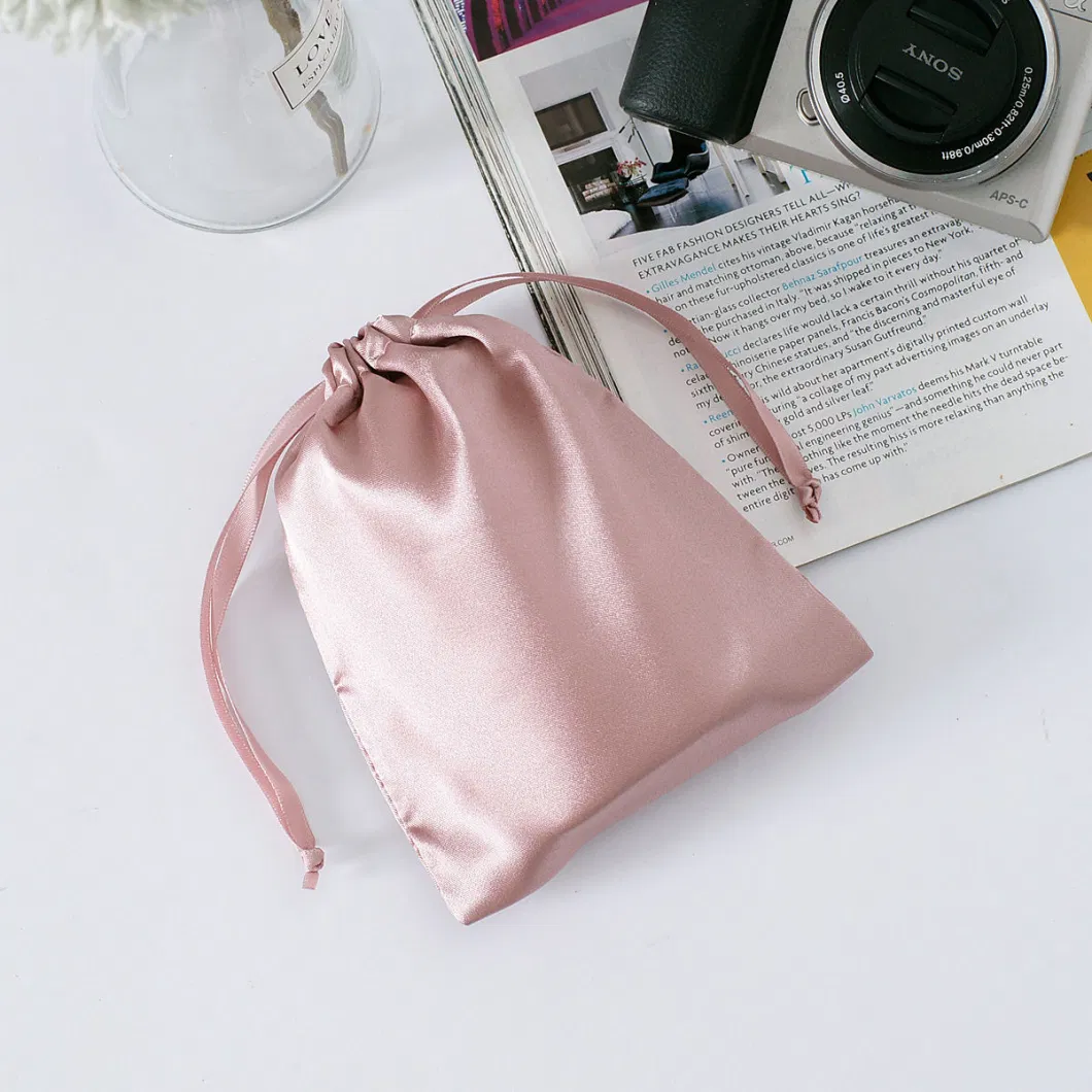 100% Mulberry Silk Gift Embroidery Silk Bag Gift Package Silk Drawstring Storage Bag