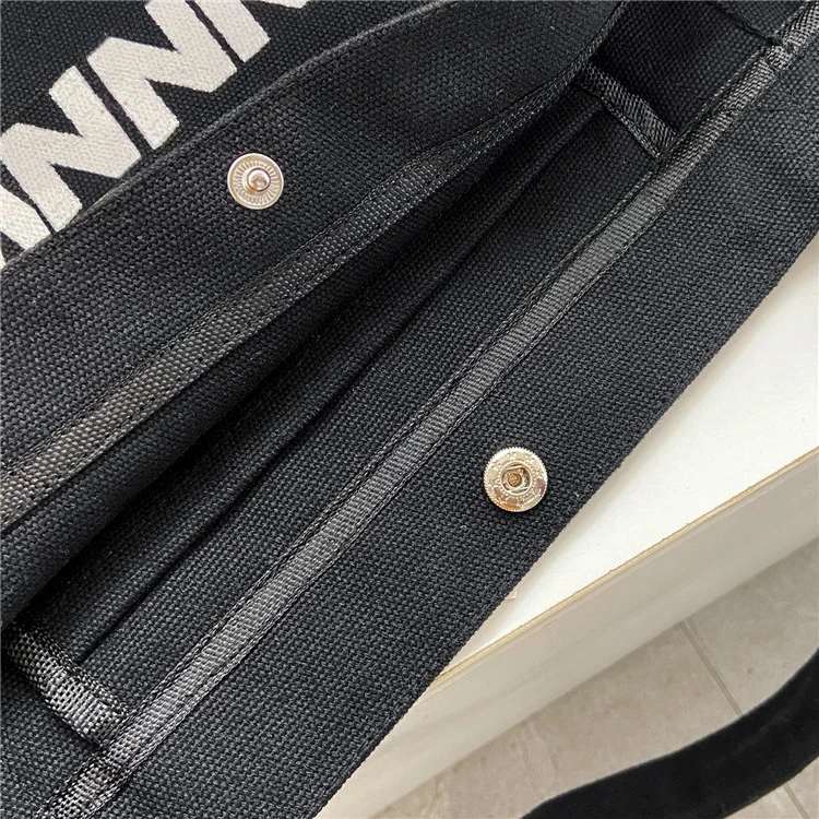 Beach Bag Cotton Bag Canvas Tote Bags with Pockets Printed Logo