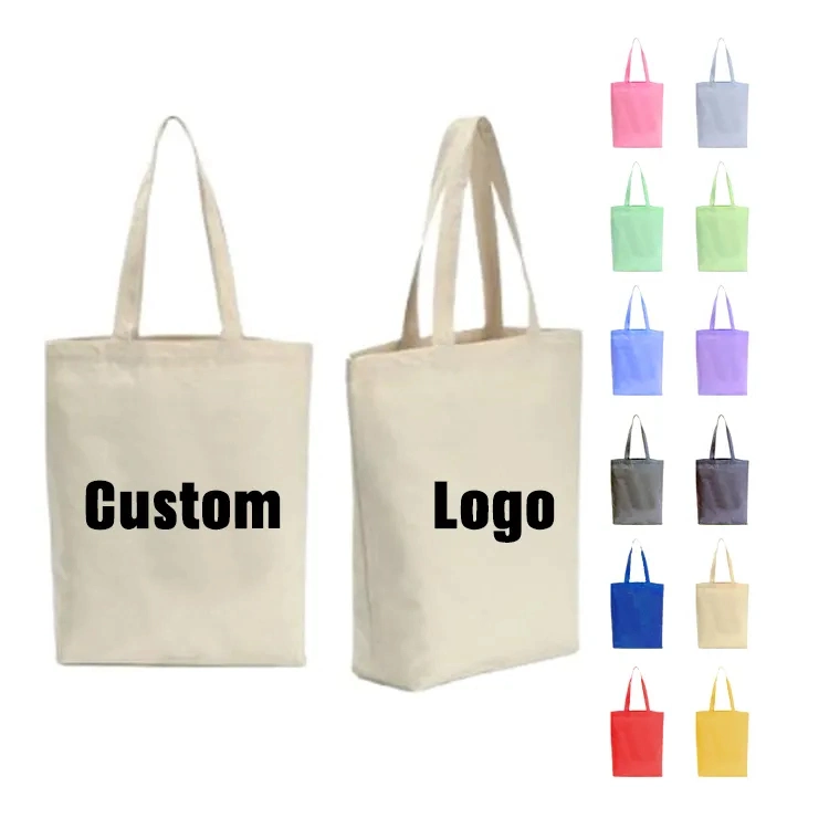 Blank Plain Cotton Canvas Bags Reusable Shopping Cotton Tote Bags