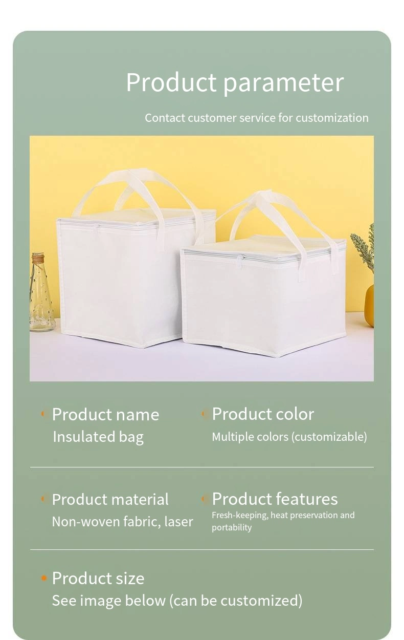 Cake Insulation Bag Wholesale Non-Woven Aluminum Foil Fresh-Keeping Heat Insulation Cooler Bag
