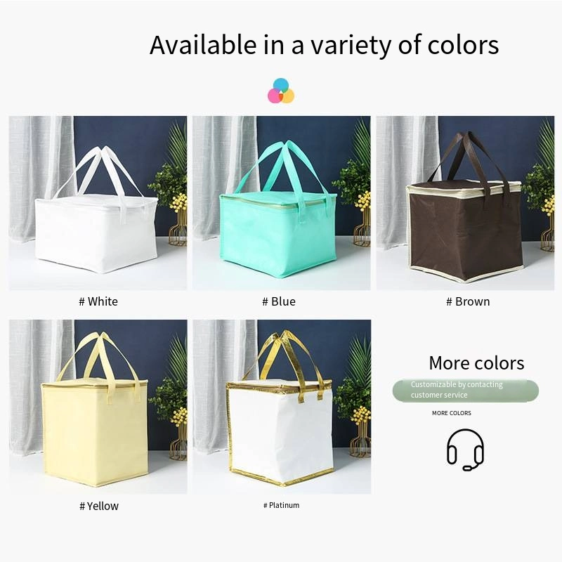 Cake Insulation Bag Wholesale Non-Woven Aluminum Foil Fresh-Keeping Heat Insulation Cooler Bag