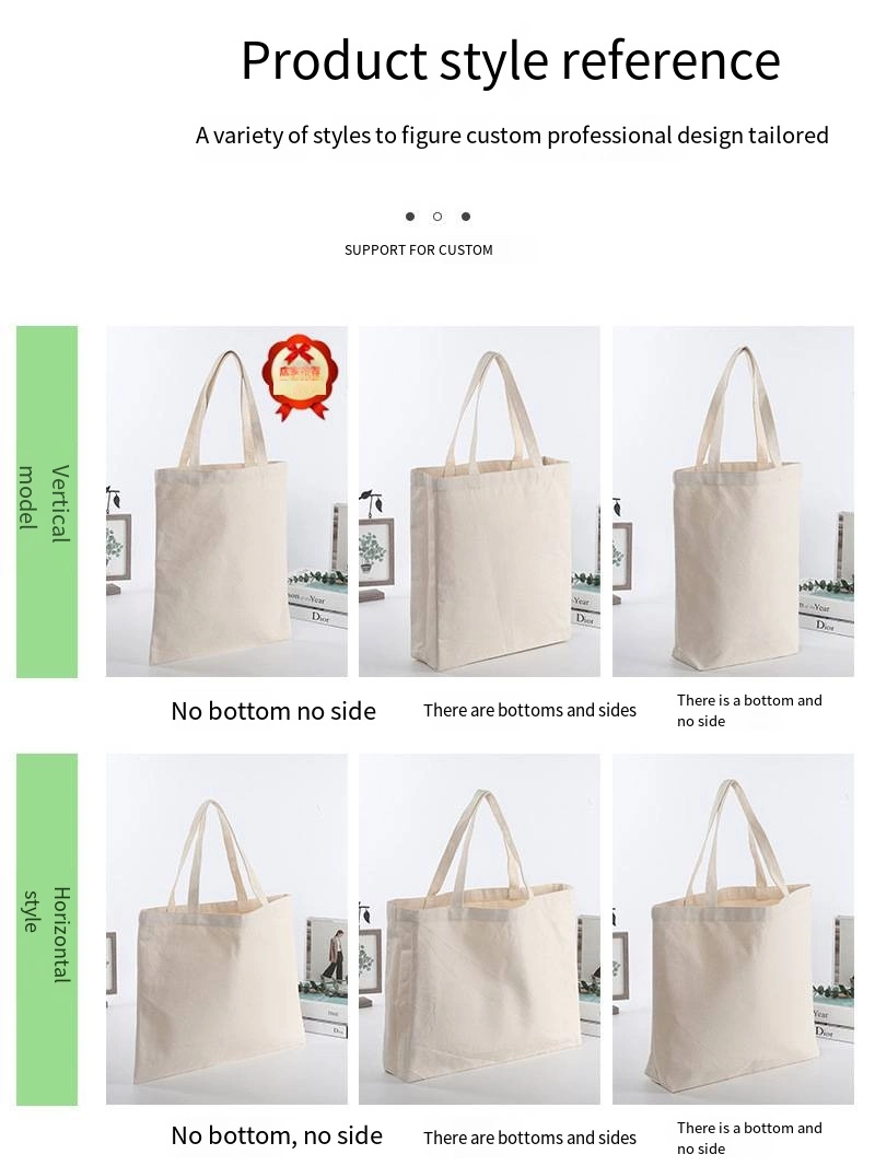 Canvas Bag Custom Logo Tote Bag Cotton Portable Custom Shopping