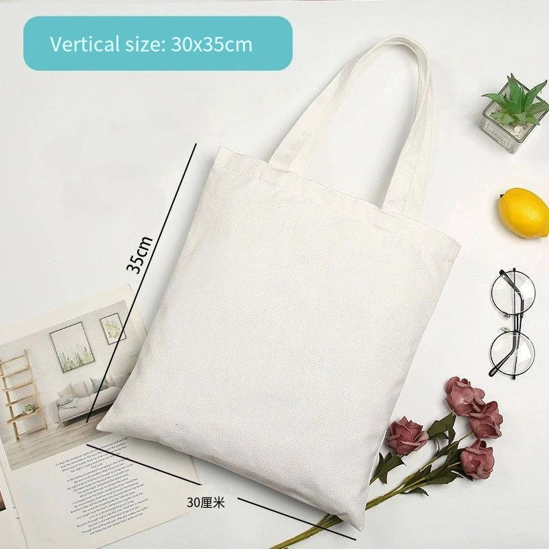 Canvas Bag Customization Logo Cotton Bag Customization Portable Shopping Bag Environmentally Friendly Blank DIY Drawing