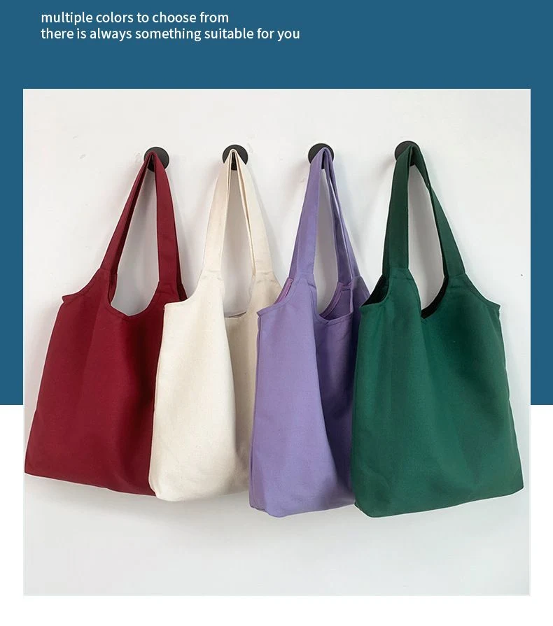Canvas Bag DIY Environmentally Friendly Portable Canvas Bag Women&prime;s Customized Logo Vest Bag