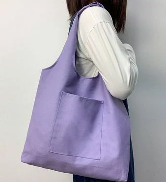 Canvas Bag DIY Environmentally Friendly Portable Canvas Bag Women&prime;s Customized Logo Vest Bag