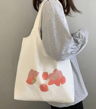 Canvas Bag DIY Environmentally Friendly Portable Canvas Bag Women&prime;s Customized Logo Vest Bag