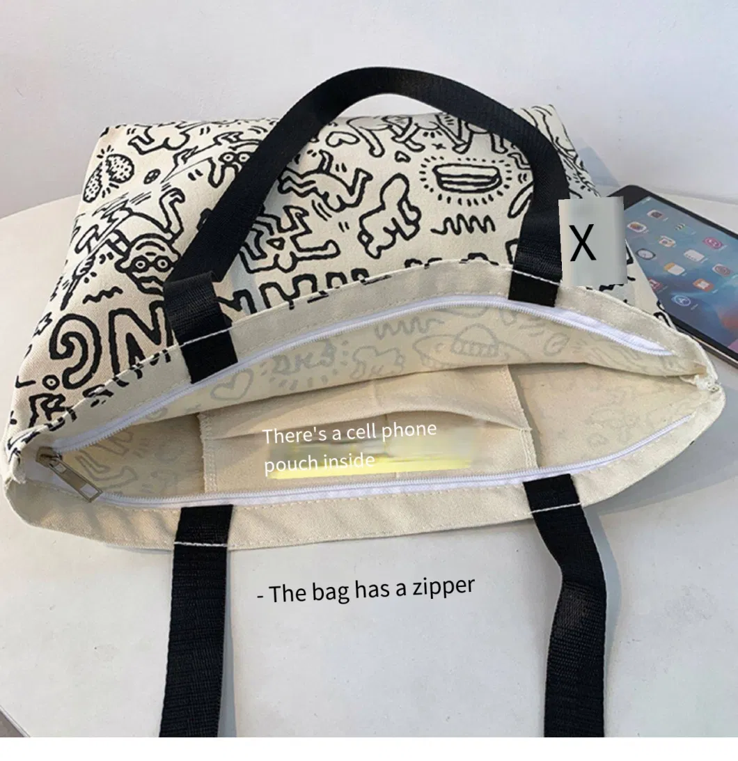 Canvas Bag Female Students Class Backpack Cloth Bag
