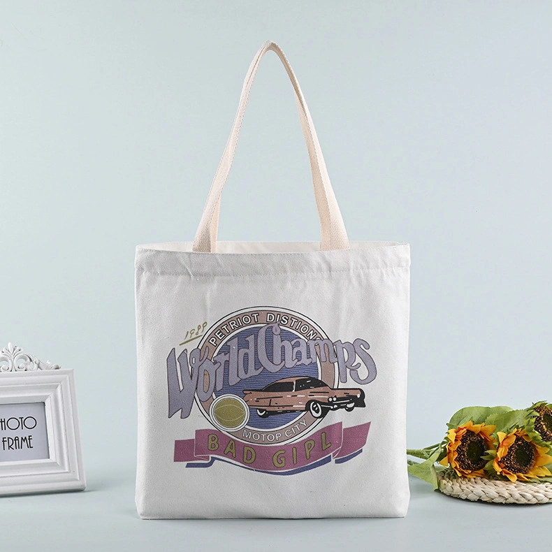 Canvas Bag Printed Logo Pattern Hand Shopping Bag Students Cotton Gift Backpack