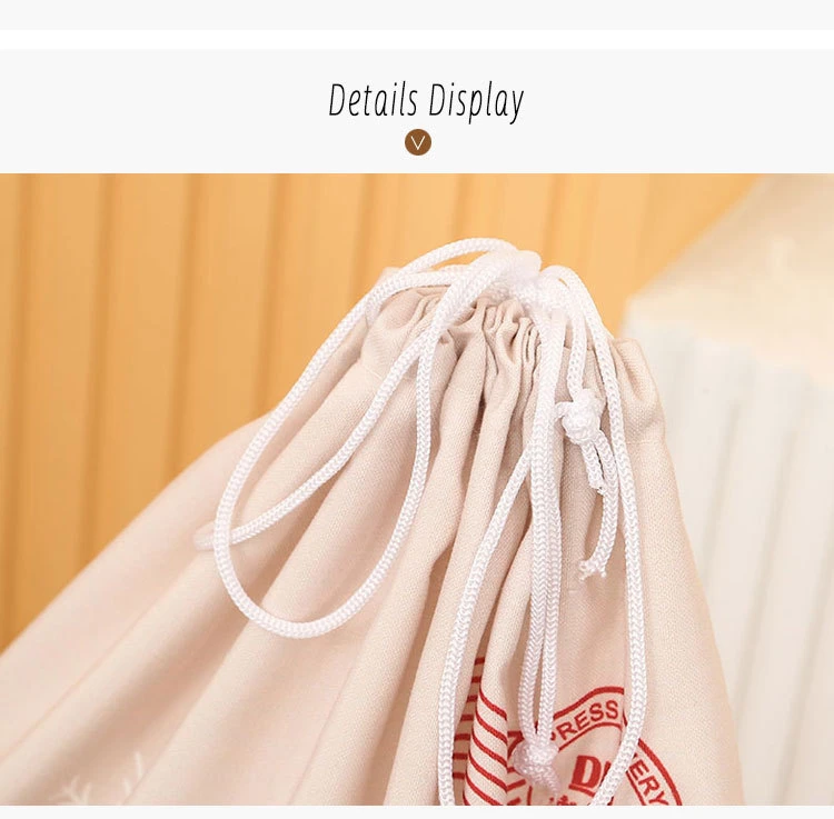 Canvas Christmas Bag Santa Backpack Printed Closing Gift Bag Christmas Carry Bag