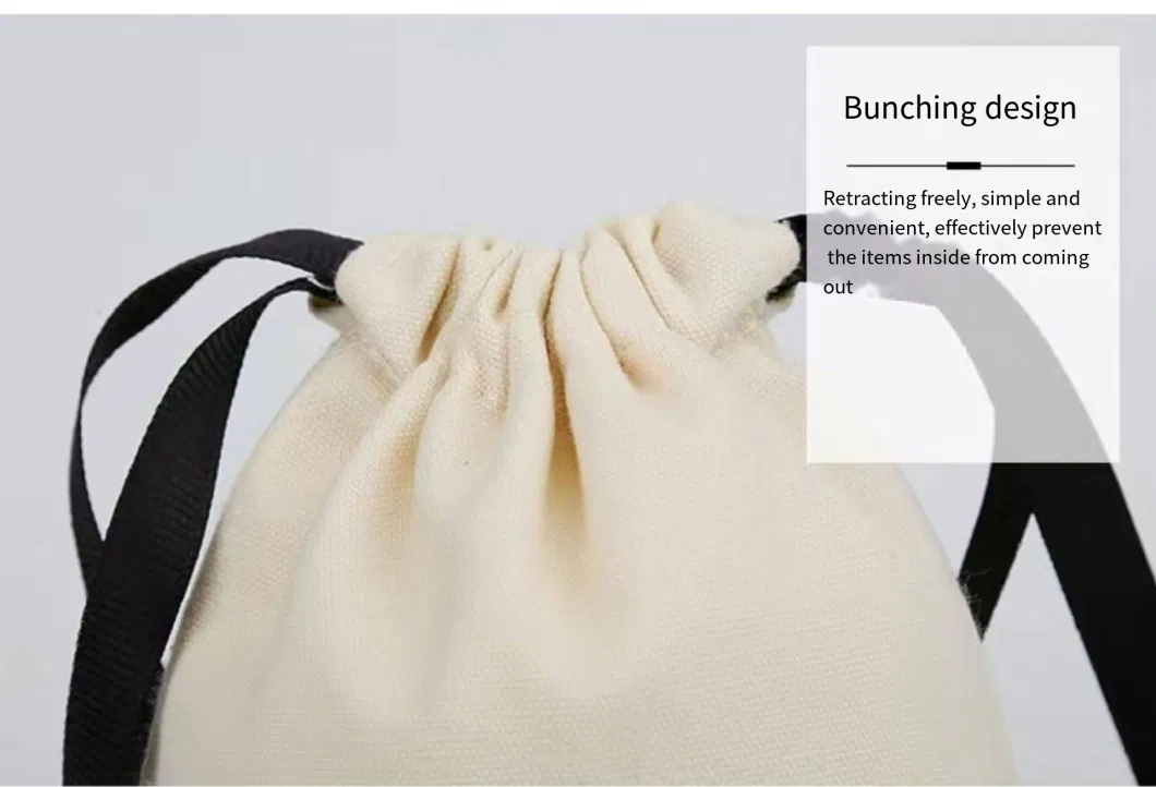 Canvas Head Jewelry Cloth Bag Play Cotton Bunched Mouth Dust Bag