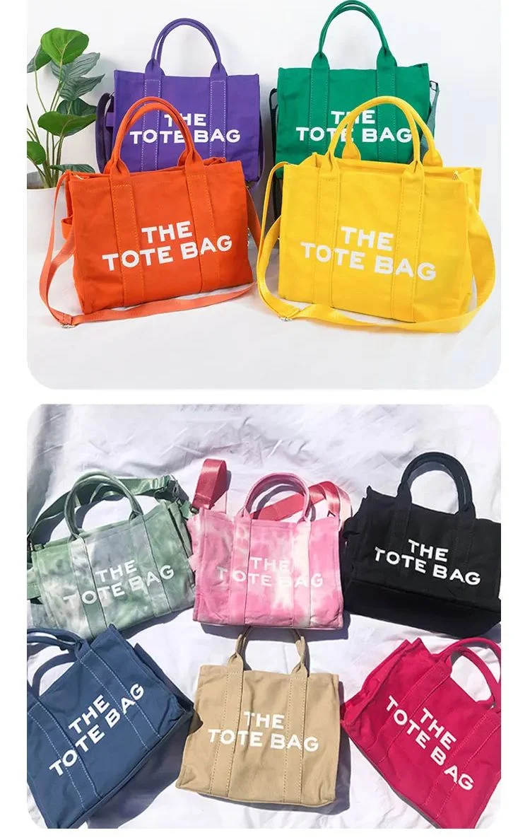 Canvas Tote Bag Multi Use Messenger Tote Shopping Bag for Ladies Girls