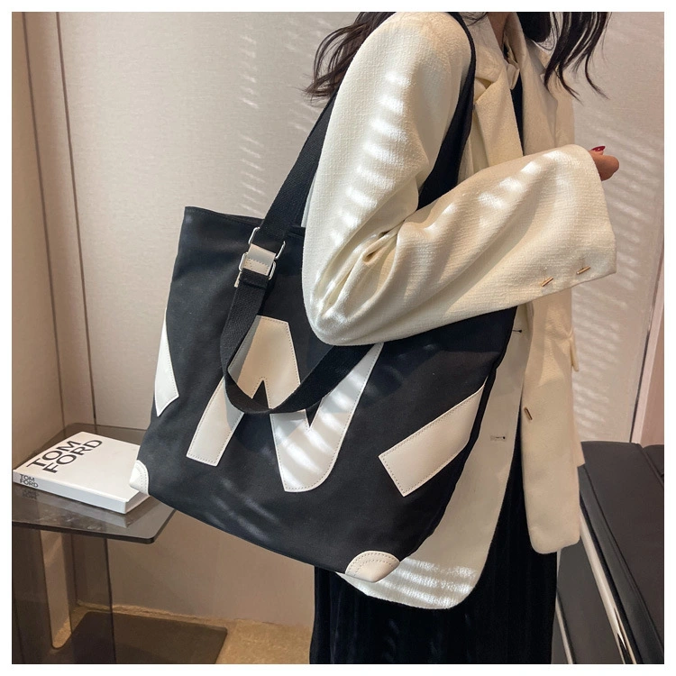 Casual Canvas Bag Female Class Student Shoulder Tote Bag