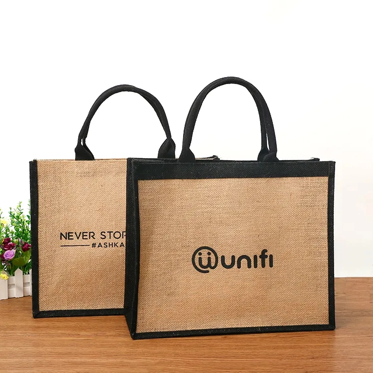 Cheap Recyclable Jute Bag Tote Shopping Bags