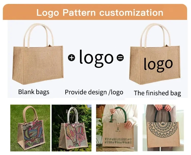 Cheap Recyclable Jute Bag Tote Shopping Bags