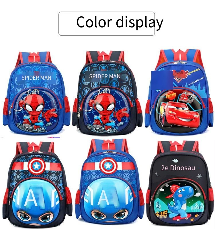 Children&prime;s Hard Shell Cartoon Cute Spider-Man Backpack for Elementary School Students