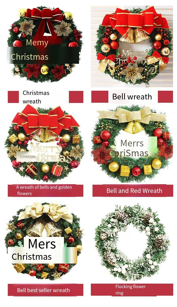 Christmas Wreath 30cm Christmas Decoration Simulation Wreath Window Door Hanging