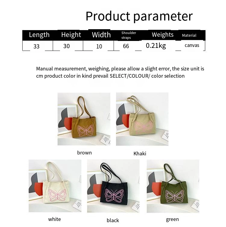 Commuter Bag Casual Large Capacity Tote Bag Canvas Hand Bill Shoulder Bag