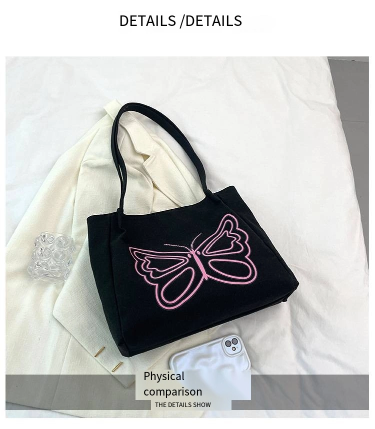 Commuter Bag Casual Large Capacity Tote Bag Canvas Hand Bill Shoulder Bag