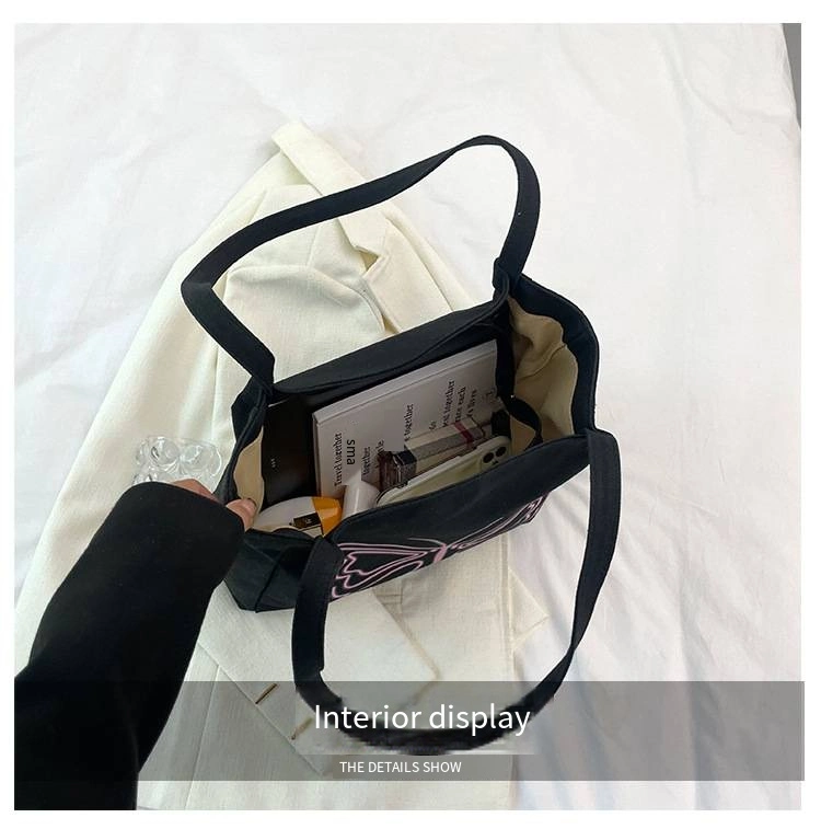 Commuter Bag Casual Large Capacity Tote Bag Canvas Hand Bill Shoulder Bag