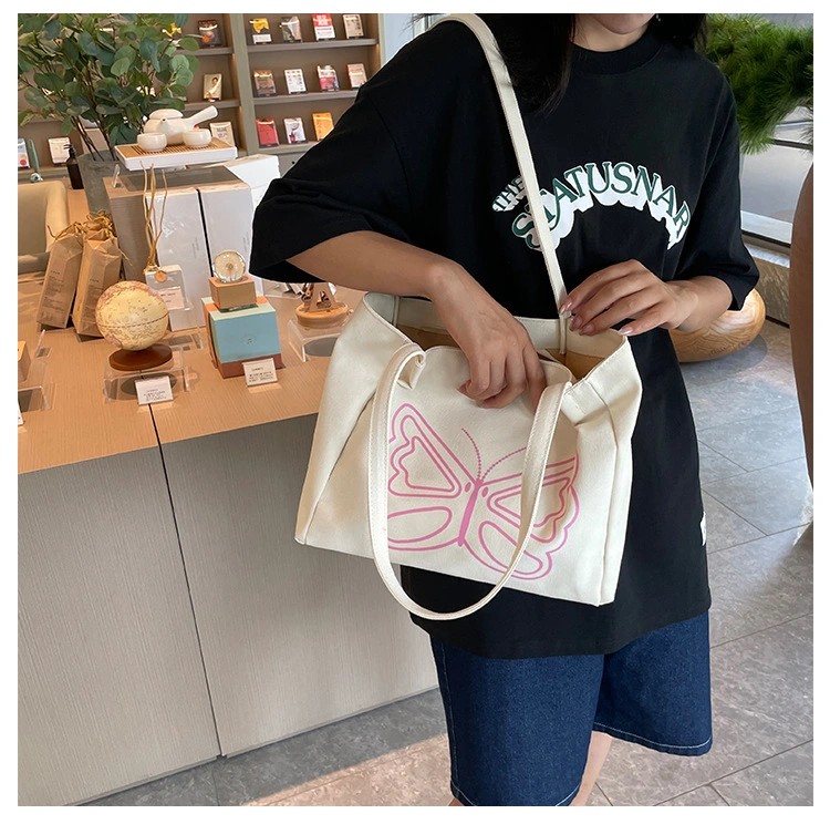 Commuter Bag Casual Large Capacity Tote Bag Canvas Hand Bill Shoulder Bag