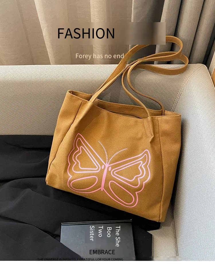 Commuter Bag Casual Large Capacity Tote Bag Canvas Hand Bill Shoulder Bag