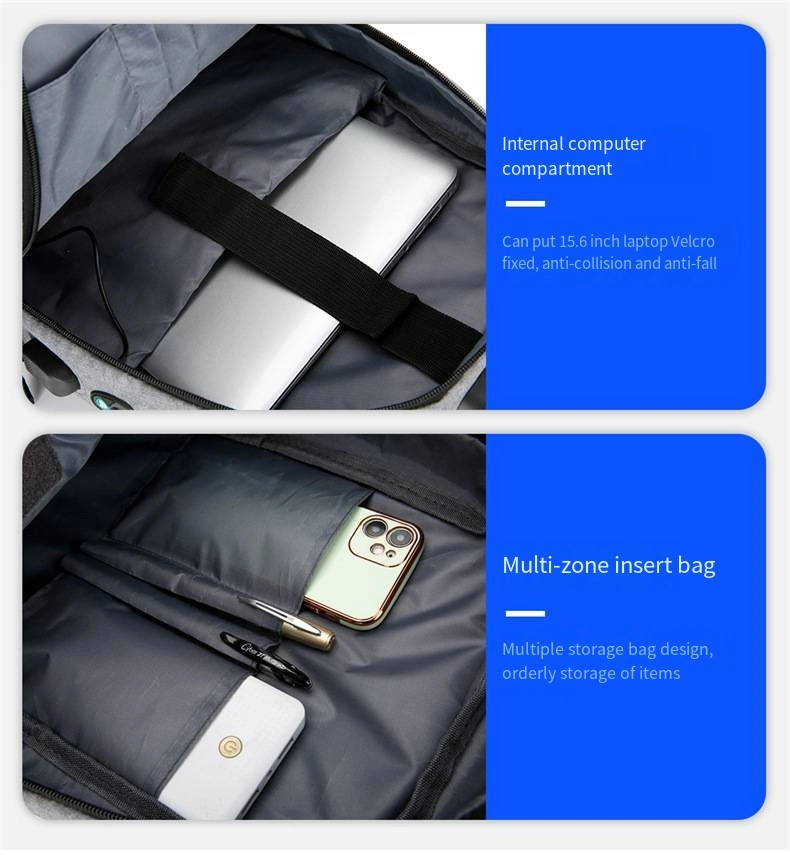 Computer Backpack Men&prime;s Business Bag Anti-Theft USB Charging Backpack