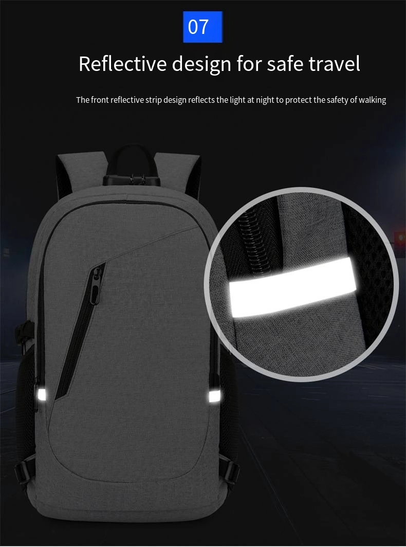 Computer Backpack Men&prime;s Business Bag Anti-Theft USB Charging Backpack