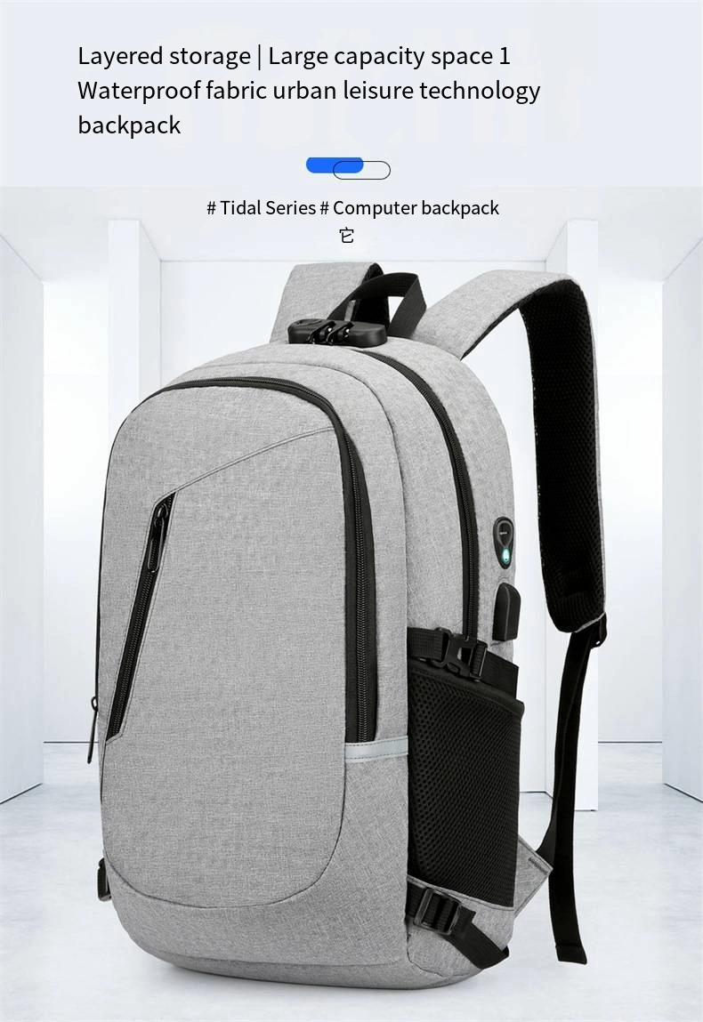 Computer Backpack Men&prime;s Business Bag Anti-Theft USB Charging Backpack