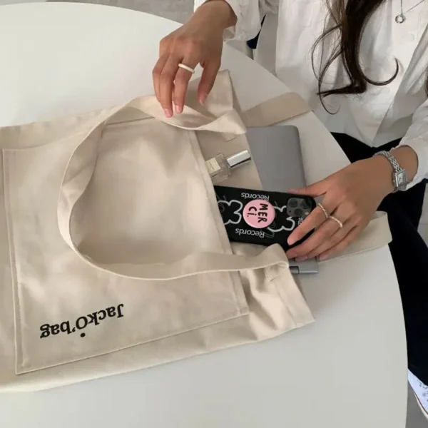 Cotton Beach Custom Tote Daily Bag for Woman Customized Bags - Image 3