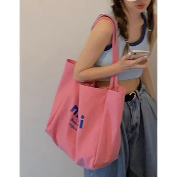 Cotton Canvas Bag Women Lazy Sail Cloth Bag Single Shoulder Fashion Bag