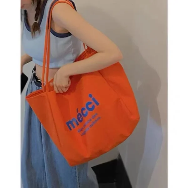 Cotton Canvas Bag Women Lazy Sail Cloth Bag Single Shoulder Fashion Bag - Image 2