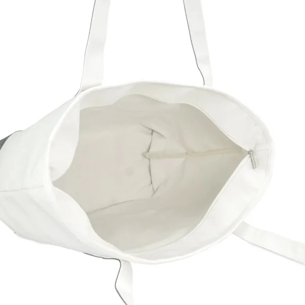 Cotton Canvas Shopping Tote Bag with Zipper Canvas Zipper Tote Bag Women - Image 4