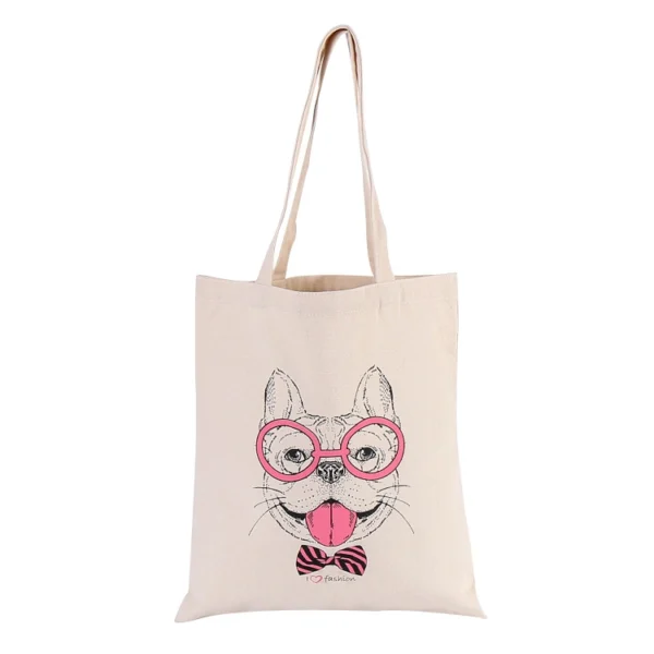 Cotton Handheld Sail Bag Gift Blank Spot Advertising Shopping Bag One Shoulder Canvas Bag Female Printable Logo - Image 2