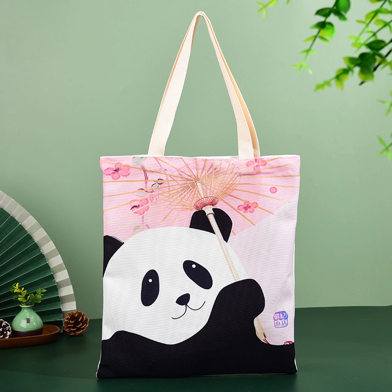 Cotton Shopping Bag Printing Logo Fashionable and Cute Cartoon Canvas Bag Customized