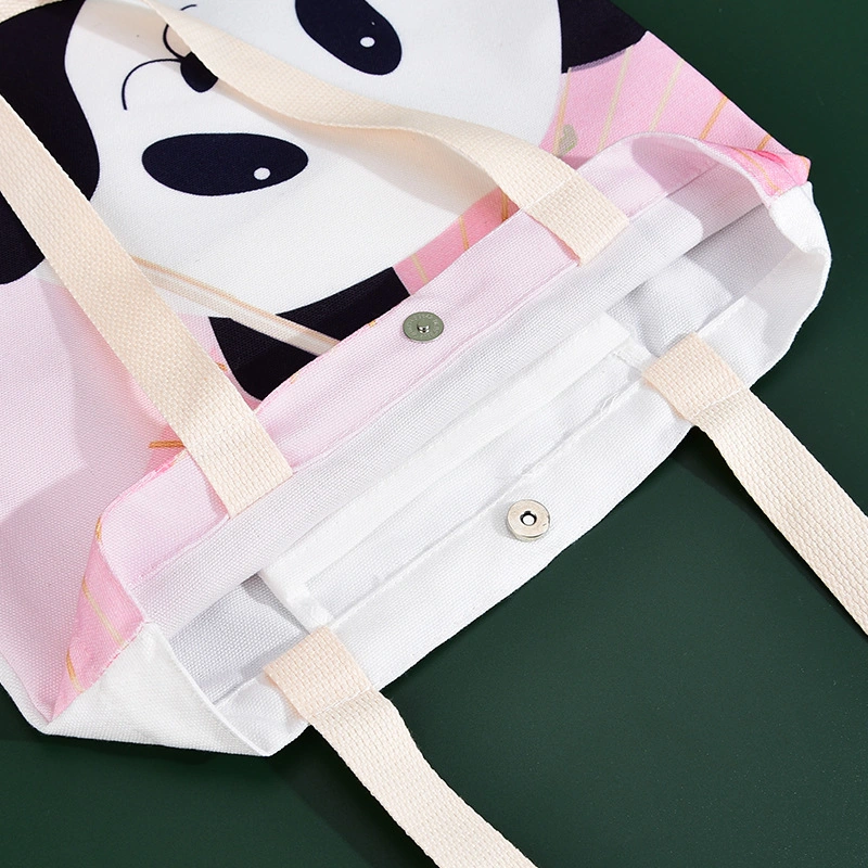 Cotton Shopping Bag Printing Logo Fashionable and Cute Cartoon Canvas Bag Customized