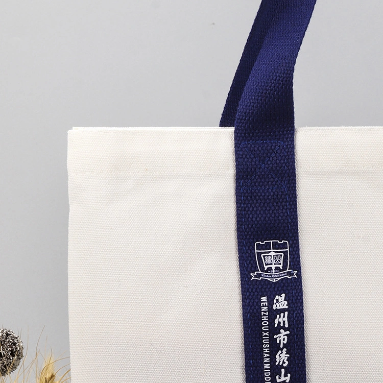 Creative Advertising Printed Cotton Bag Logo Minimalist and Fashionable Student Portable Shopping Canvas Bag