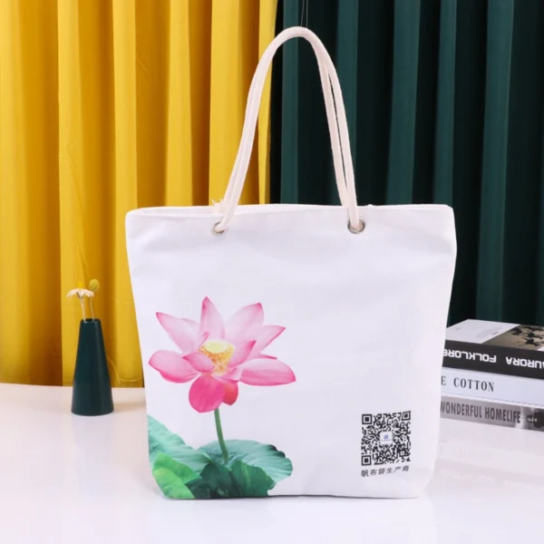 Creative Fashion Student Simple Handheld One Shoulder Sail Bag Shopping Bag Can Add Logo - Image 2