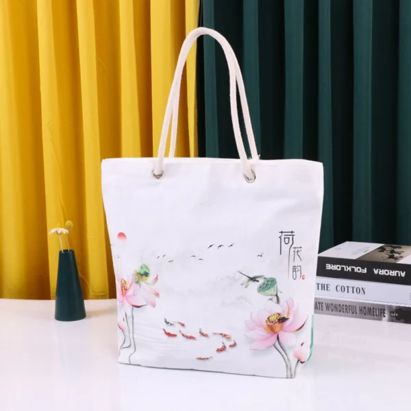 Creative Fashion Student Simple Handheld One Shoulder Sail Bag Shopping Bag Can Add Logo - Image 6