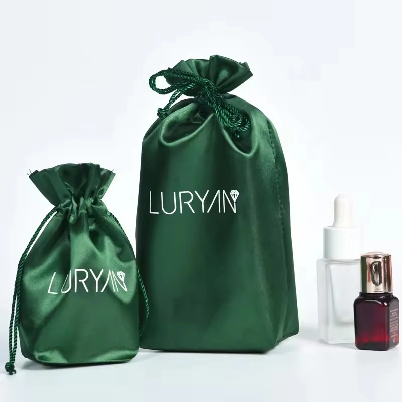 Custom Bags Wholesale Satin Pouch Bag Storage Packaging Dust Satin Drawstring Bag