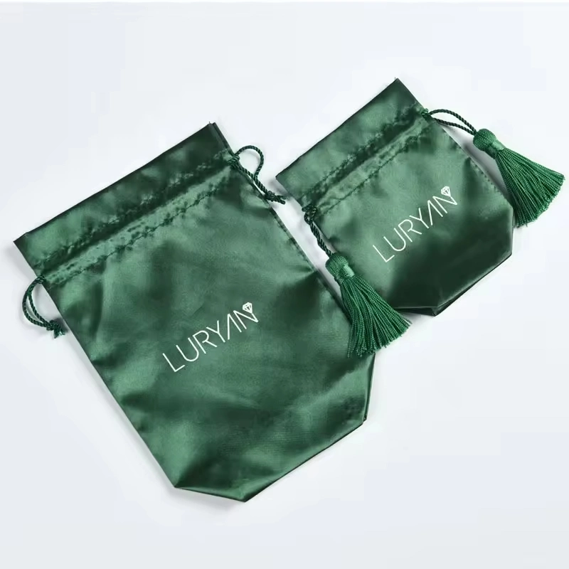 Custom Bags Wholesale Satin Pouch Bag Storage Packaging Dust Satin Drawstring Bag