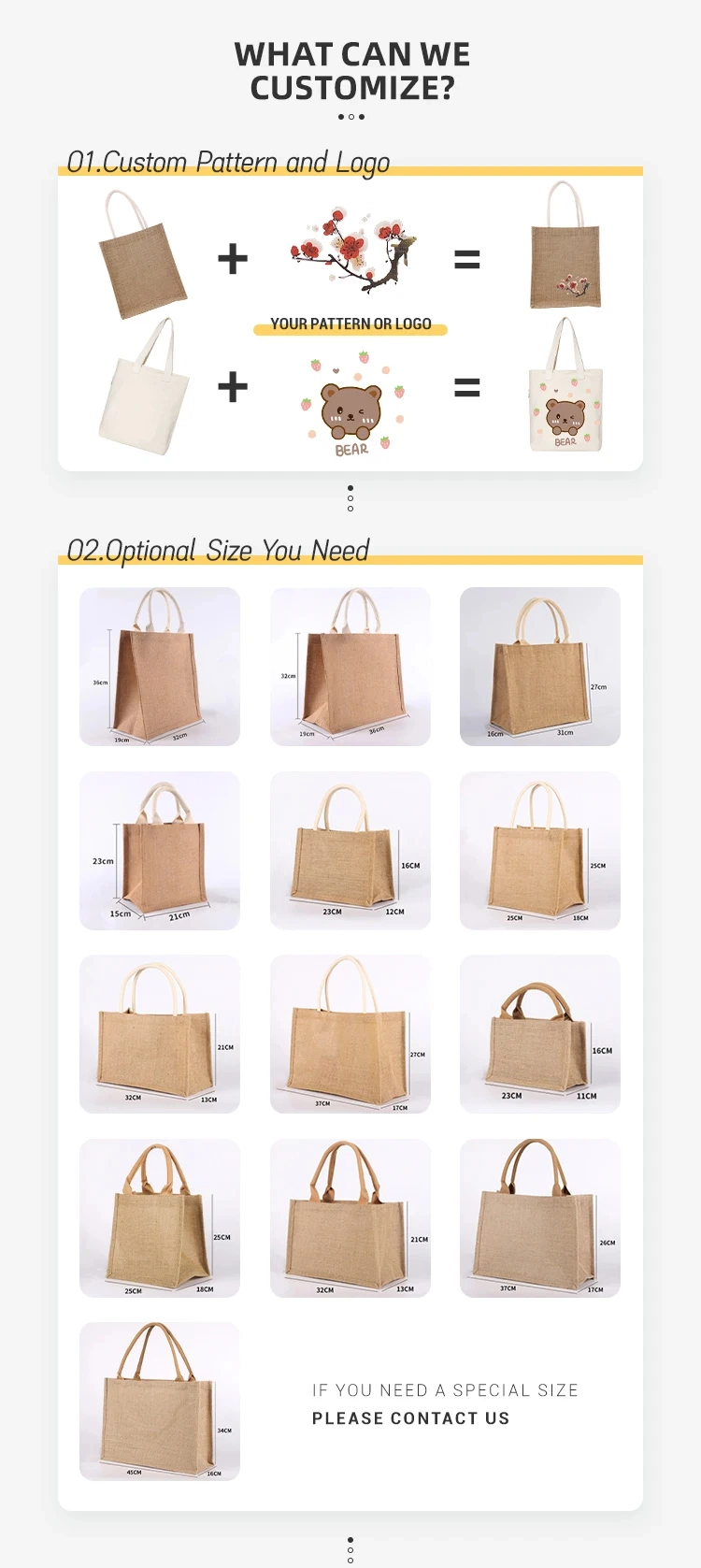 Custom Beach Burlap Tote Bags Personalized Girls Trip Gifts Canvas Jute Tote Shopper Bags
