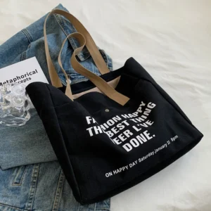 Alternative view of Custom Canvas Bag Tote Bag All-in-One Bag Large Capacity Conference Bag Tote Bag Canvas Bag