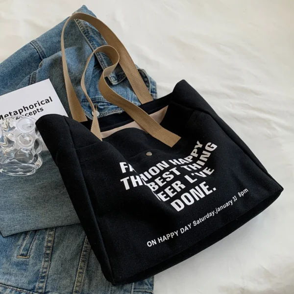 Custom Canvas Bag Tote Bag All-in-One Bag Large Capacity Conference Bag Tote Bag Canvas Bag - Image 2