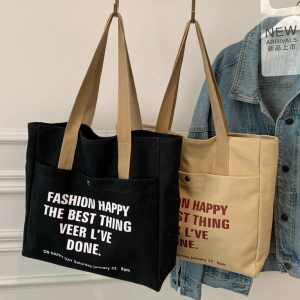 Custom Canvas Bag Tote Bag All-in-One Bag Large Capacity Conference Bag Tote Bag Canvas Bag - Image 3