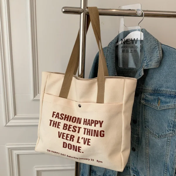 Custom Canvas Bag Tote Bag All-in-One Bag Large Capacity Conference Bag Tote Bag Canvas Bag - Image 4