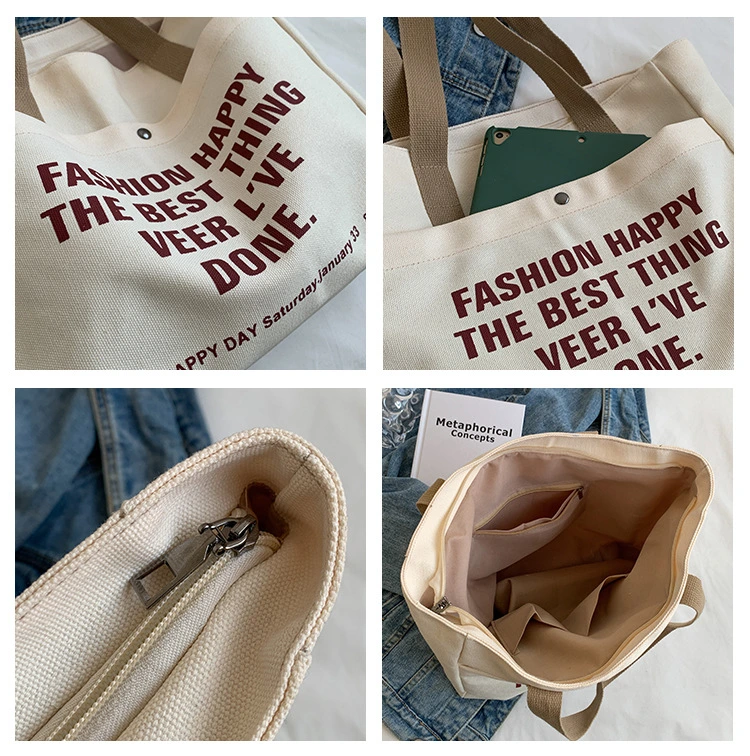 Custom Canvas Bag Tote Bag All-in-One Bag Large Capacity Conference Bag Tote Bag Canvas Bag