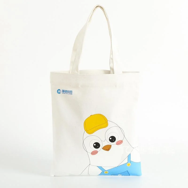Custom Canvas Baglogo Womens Crossbody Canvas Printed Tote Bag with Inside Pockets