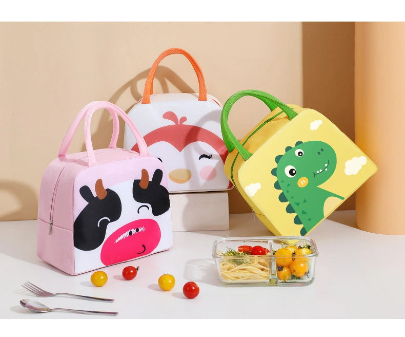 Custom Canvas Sublimation Insulated Freezable Box Cooler Thermal Kids Lunch Bag for Kids