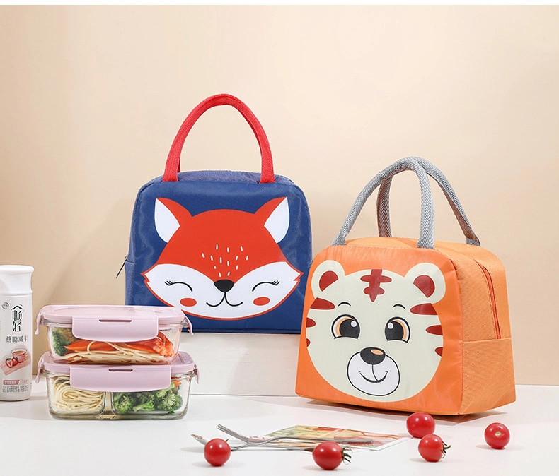 Custom Canvas Sublimation Insulated Freezable Box Cooler Thermal Kids Lunch Bag for Kids