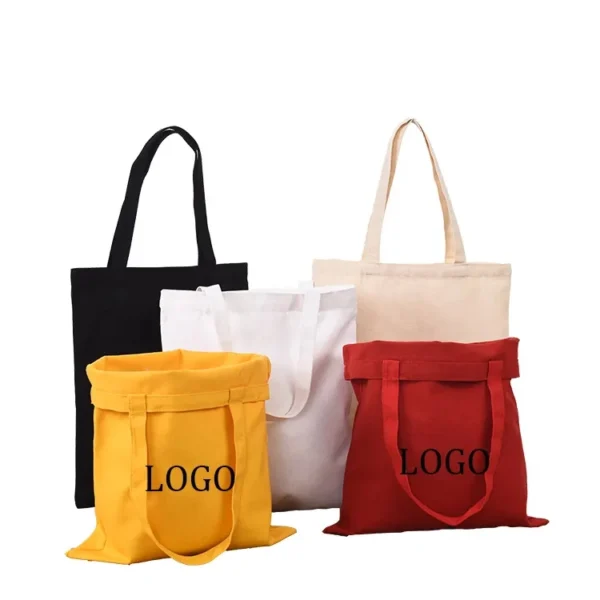 Custom Canvas Tote Bag for Shopping Promotions Factory Price Custom Logo Size Cotton Shopping Bag